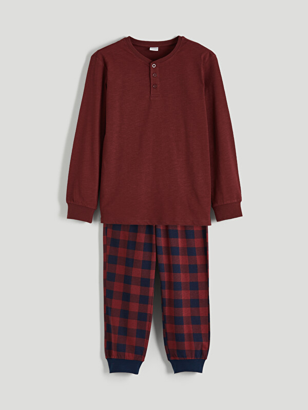 LCW Kids Bisiklet Yaka Erkek Çocuk Pijama Takımı