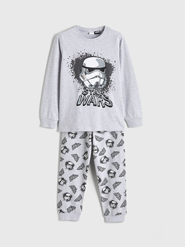 LCW Kids მრგვალი საყელო Star Wars ნაბეჭდი ბიჭებისთვის პიჟამის ნაკრები
