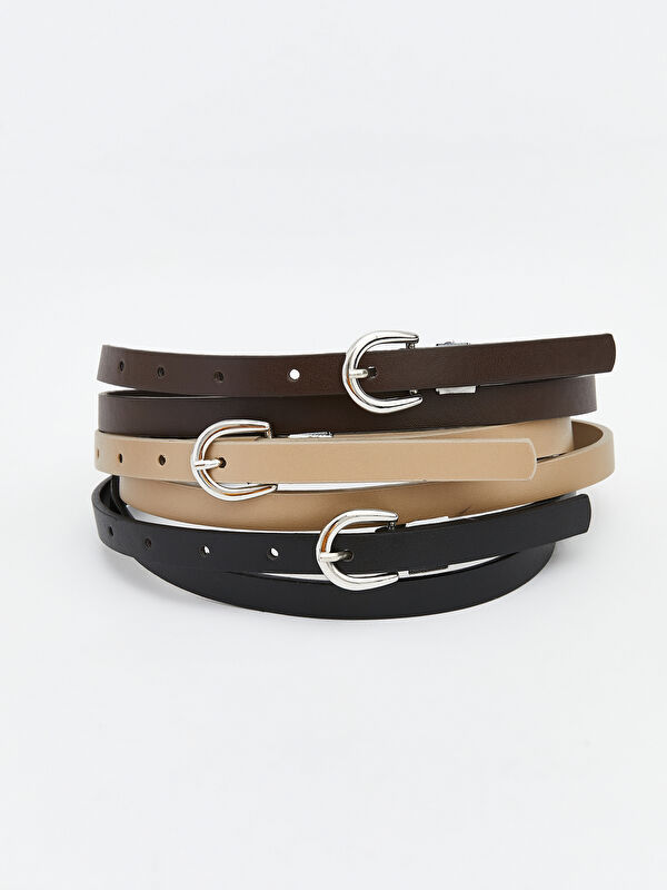 LCW ACCESSORIES Ремень из искусственной кожи для женщин, комплект из 3-х штук