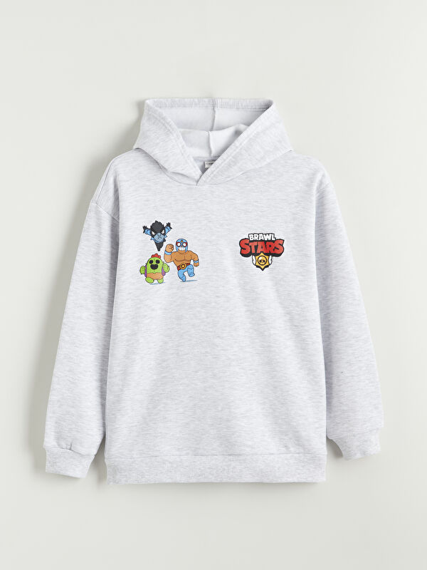 LCW Kids Brawl Stars Baskılı Erkek Çocuk Kalın Sweatshirt