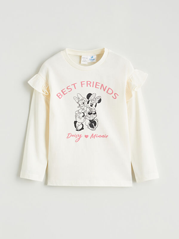 LCW baby Minnie Mouse ve Daisy Duck Baskılı Kız Bebek Tişört