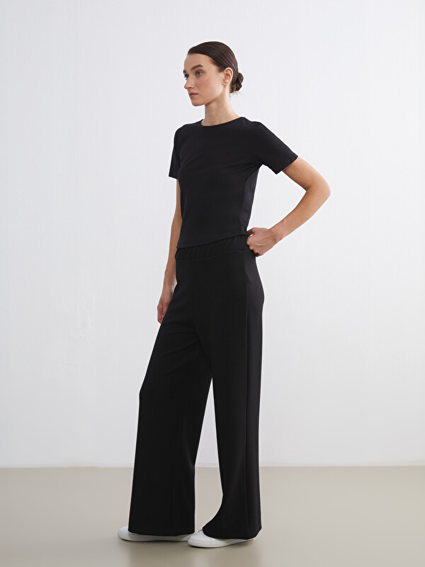 LCW Comfort Beli Lastikli Geniş Paça Kadın Eşofman Altı