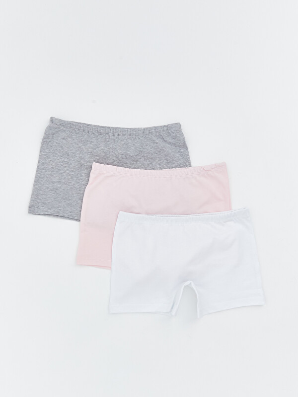 LCW Kids Basic Kız Çocuk Boxer 3'lü
