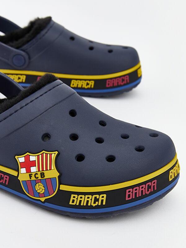 FC Barcelona Baskılı Erkek Çocuk Plaj Sandaleti - Görsel 4