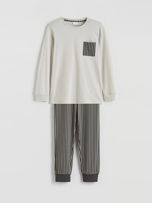 LCW Kids Bisiklet Yaka Erkek Çocuk Pijama Takımı