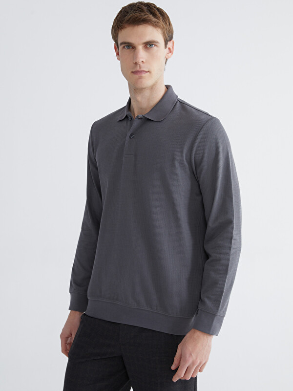 SOUTHBLUE Polo Yaka Erkek Sweatshirt