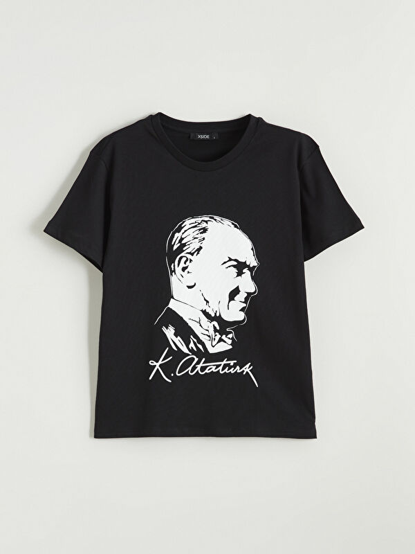 XSIDE Bisiklet Yaka Atatürk Temalı Kadın Tişört