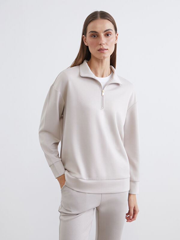 LCW EVERYDAY Mock Neck Women's Sweatshirt