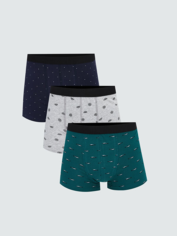 LC WAIKIKI Standart Kalıp Pamuklu Esnek Erkek Boxer 3'lü