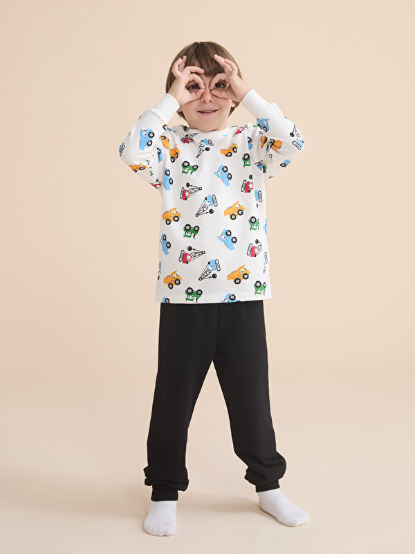 LCW Kids Crew Neck Boys' Pyjama Set