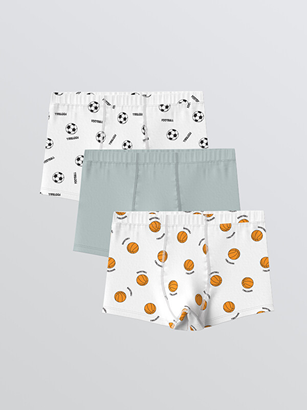 LCW Kids Desenli Erkek Çocuk Boxer 3'lü
