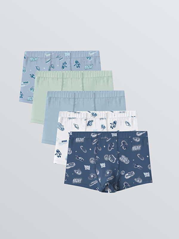 LCW Kids Desenli Erkek Çocuk Boxer 5'li