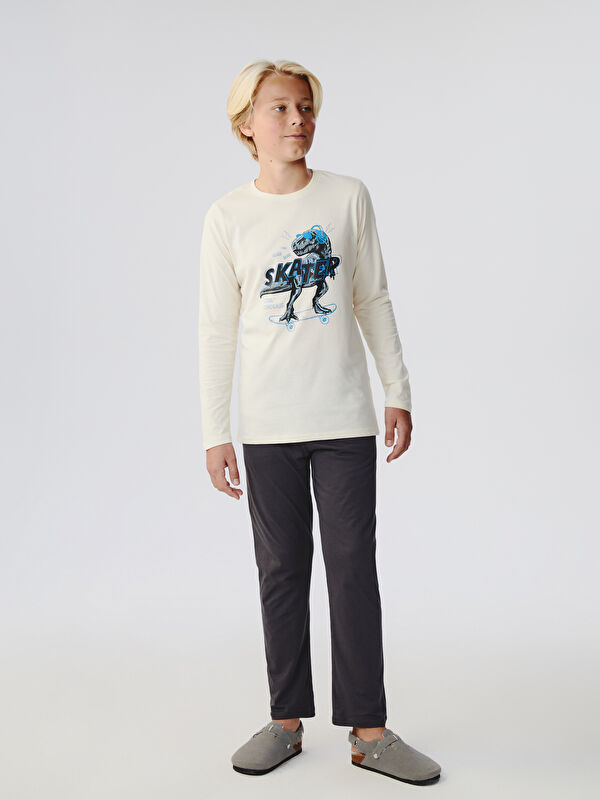 LCW Kids Crew Neck Boys' Pyjama Set