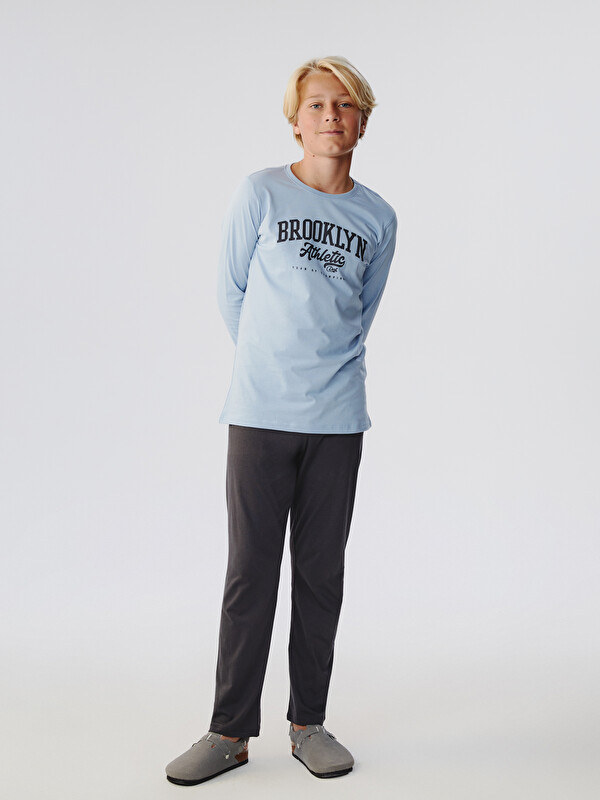 LCW Kids Bisiklet Yaka Erkek Çocuk Pijama Takımı