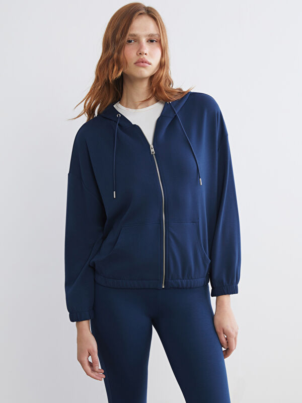 XSIDE Kapuzensweatshirt mit Reißverschluss für Damen in Oversize