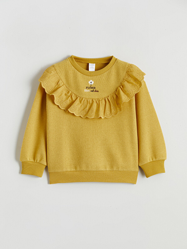 LCW Kids Bisiklet Yaka Kız Çocuk Sweatshirt