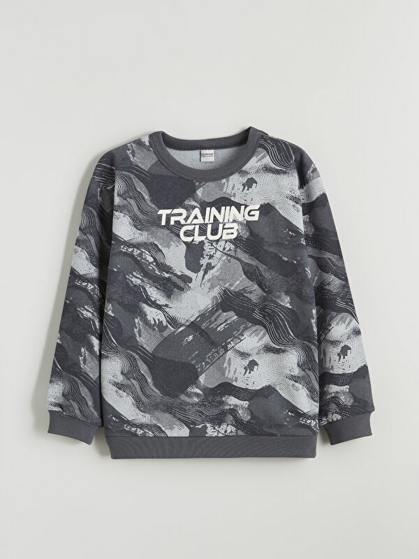 LCW Kids Baskılı Erkek Çocuk Kalın Sweatshirt