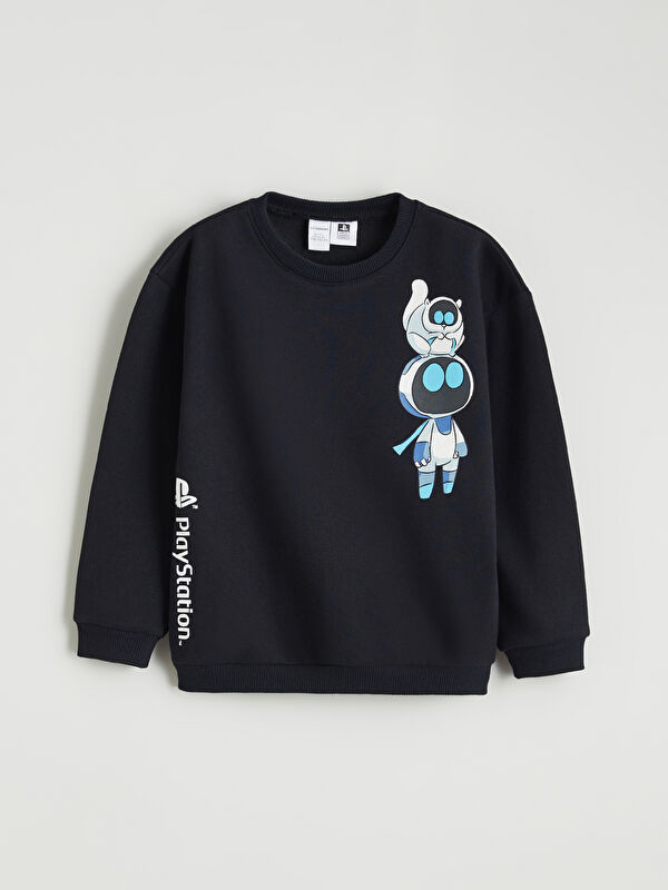 LCW Kids PlayStation Baskılı Erkek Çocuk Kalın Sweatshirt
