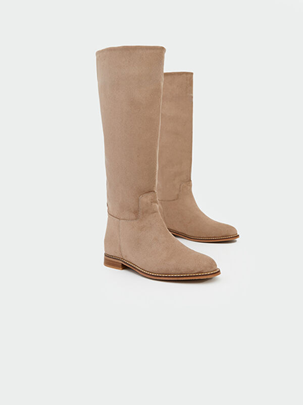 Koor Kahverengi Koor Süet Görünümlü Kadın Çizme