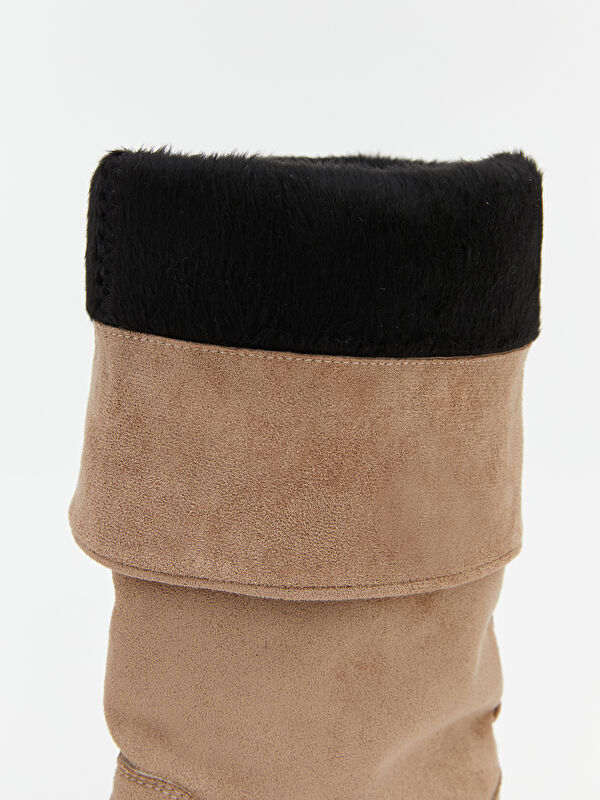 Koor Kahverengi Koor Süet Görünümlü Kadın Çizme