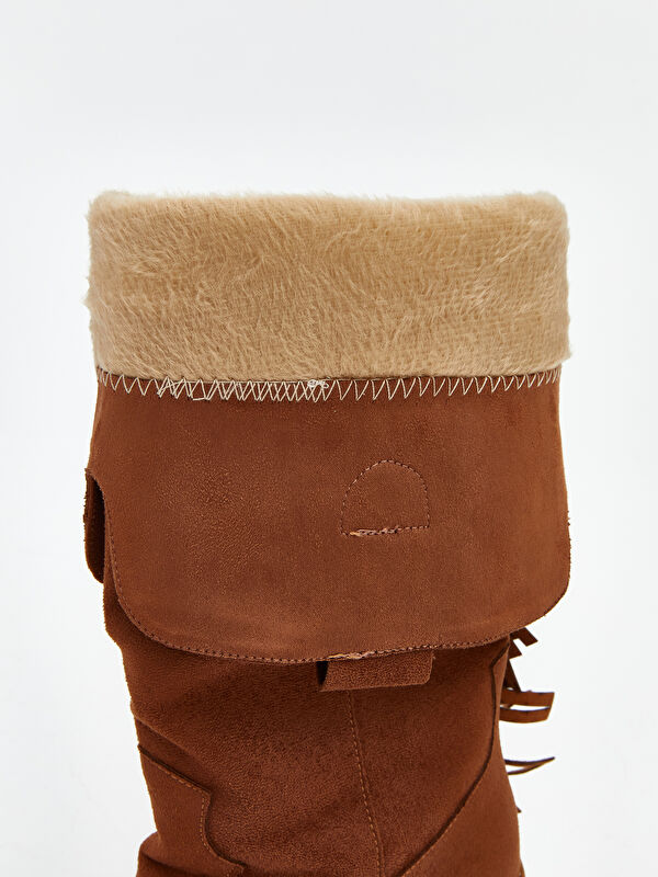 Süet Görünümlü Kadın Çizme - Görsel 8