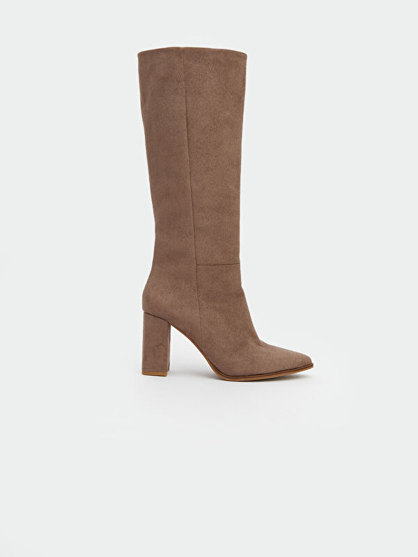 Süet Görünümlü Kadın Çizme - Görsel 3