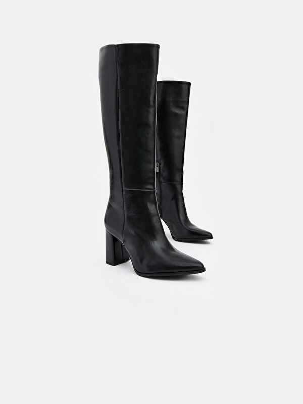 Süet Görünümlü Kadın Çizme - Görsel 4