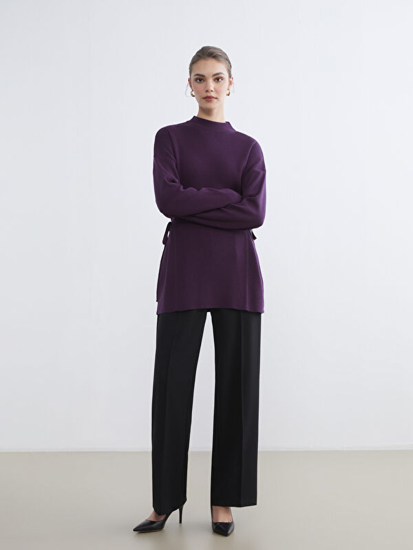 LCW Modest Beli Lastikli Geniş Paça Kadın Pantolon