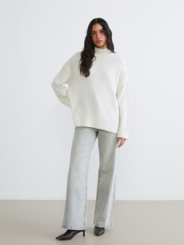 LCW Modest Wideleg Kadın Jean Pantolon