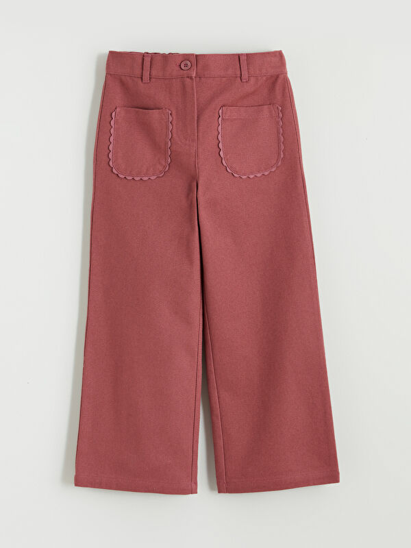LCW Kids Girls' Trousers with Adjustable Elastic Waist