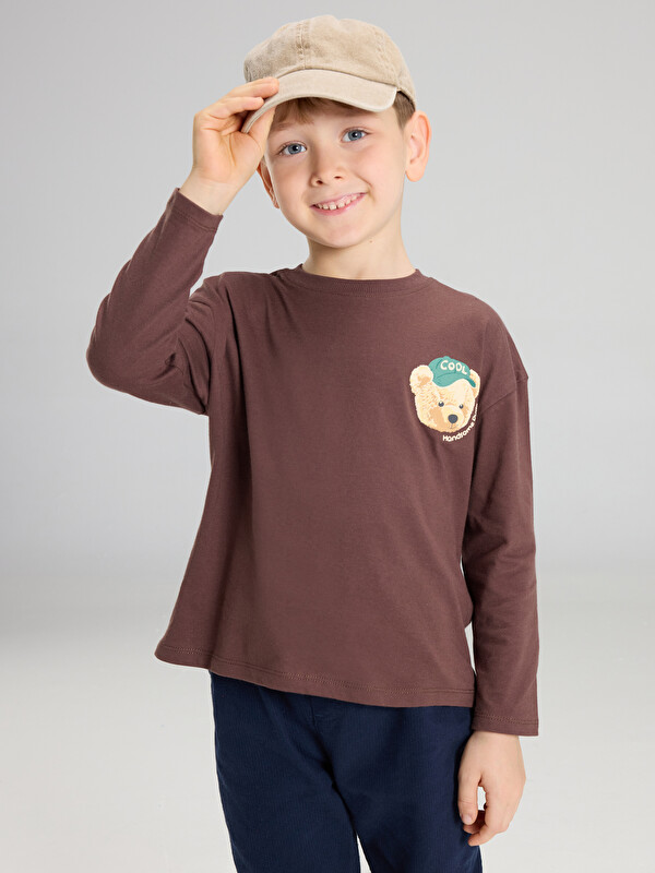 LCW Kids Sevimli Ayı Baskılı Erkek Çocuk Tişört