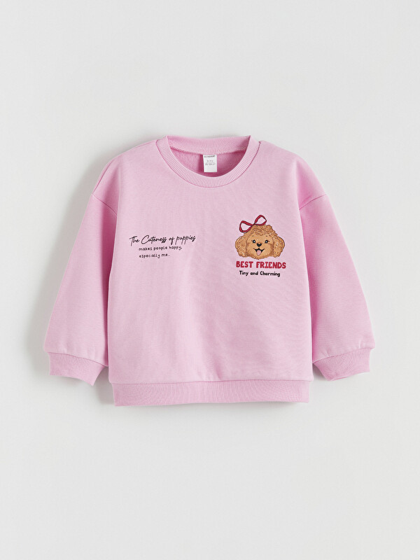 LCW Kids Baskılı Kız Çocuk Sweatshirt