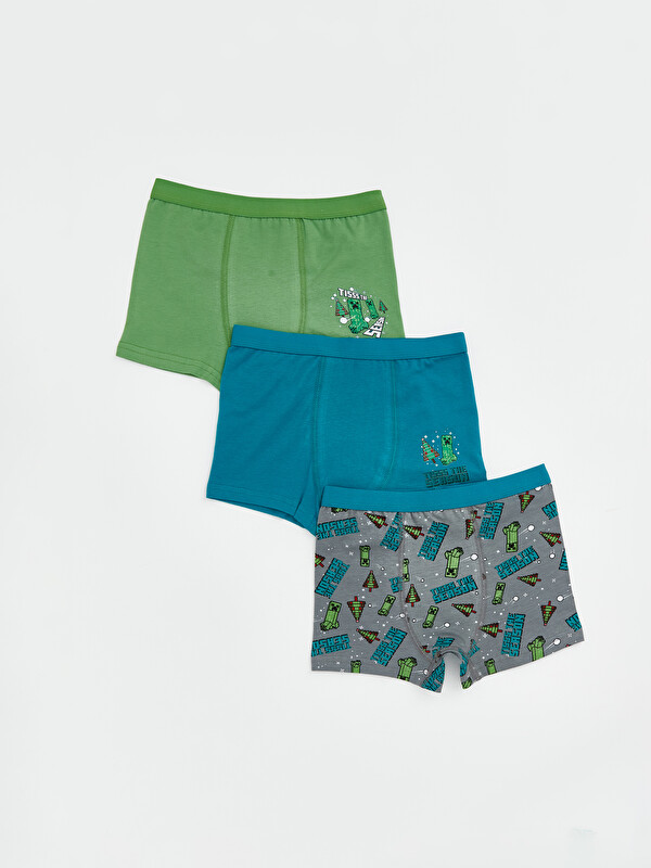 LCW Kids Minecraft Bedruckte Boxershorts für Jungen 3er-Pack