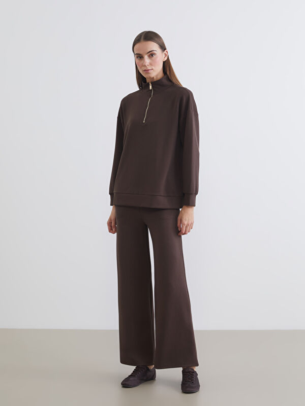 LCW EVERYDAY Elasticated Waist Wide Leg Women's Sweatpants
