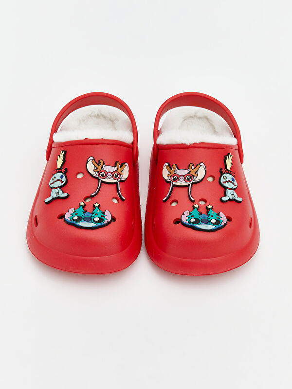 Lilo ve Stitch Baskılı Kız Bebek Ev Ayakkabısı - Görsel 4