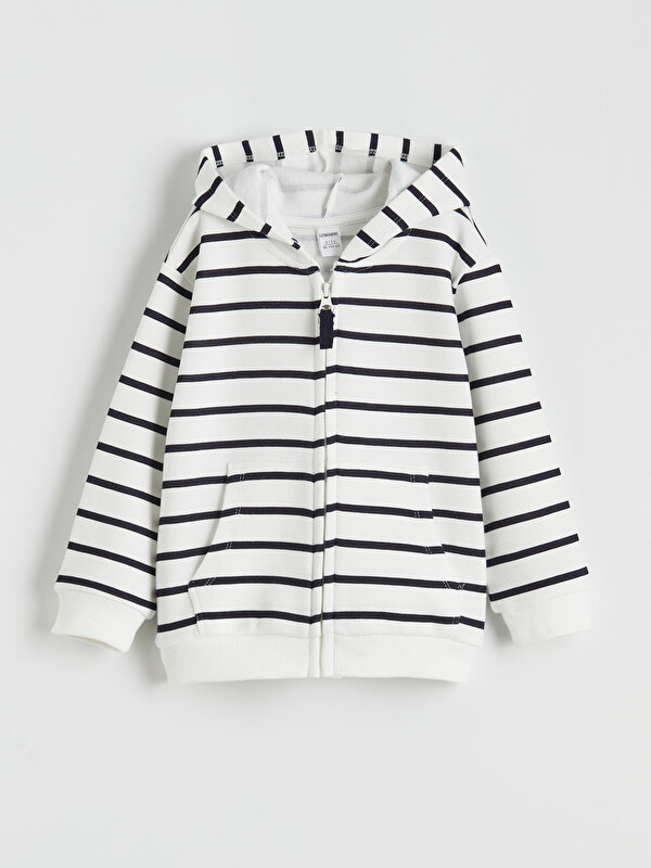 LCW Kids Kapüşonlu Erkek Çocuk Fermuarlı Sweatshirt