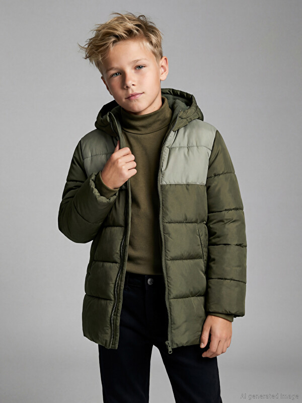 LCW Kids Su İtici Erkek Çocuk Şişme Mont