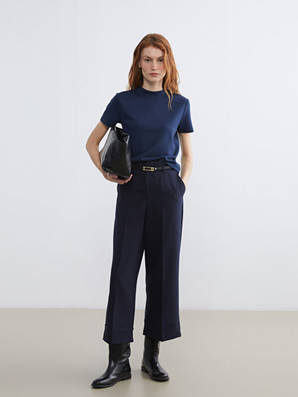 LCW Vision Beli Kemerli Standart Fit Kadın Pantolon