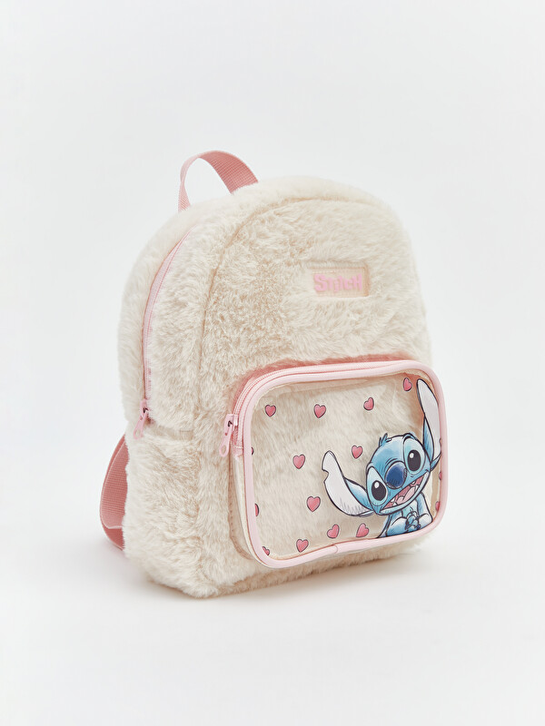 LCW ACCESSORIES Lilo and Stitch Printed Girls' Plush Backpack