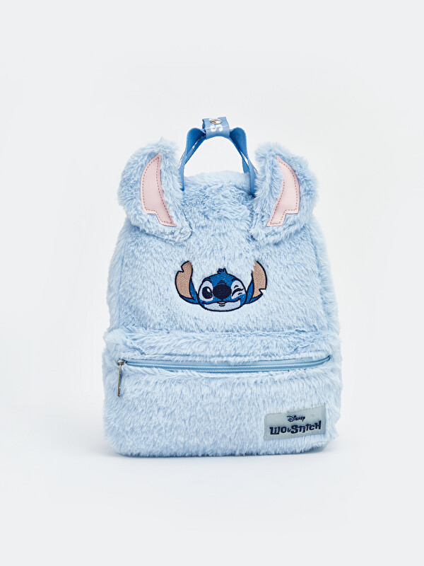 LCW ACCESSORIES Lilo ve Stitch Baskılı Kız Çocuk Pelüş Sırt Çantası