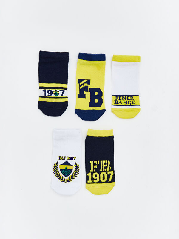LCW Kids Fenerbahçe Desenli Erkek Çocuk Patik Çorap 5'li