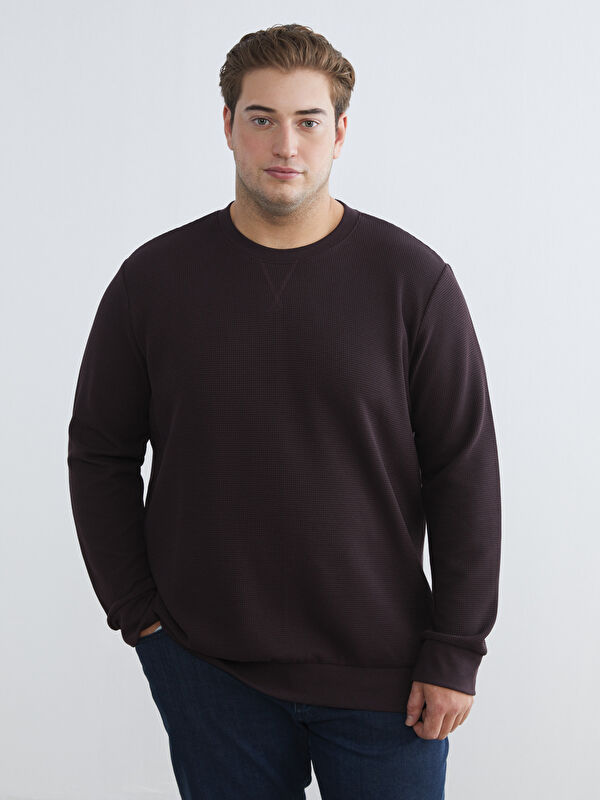 LCWAIKIKI Classic Bisiklet Yaka Erkek Sweatshirt