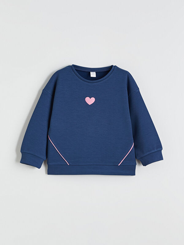 LCW Kids Bisiklet Yaka Kız Çocuk Sweatshirt