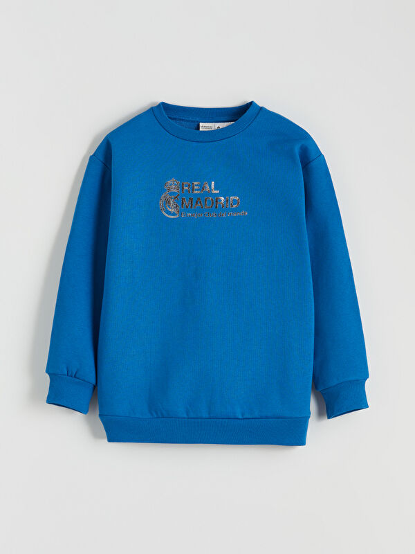 LCW Kids Real Madrid Baskılı Erkek Çocuk Kalın Sweatshirt