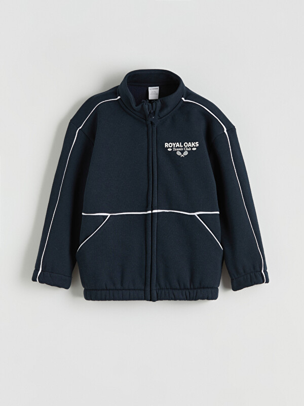 LCW Kids Dik Yaka Erkek Çocuk Kalın Fermuarlı Sweatshirt