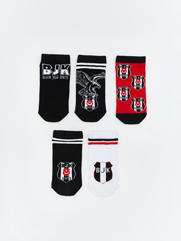 LCW Kids Beşiktaş Desenli Erkek Çocuk Patik Çorap 5'li