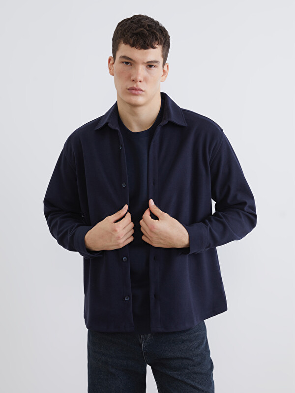 XSIDE Regular Fit Uzun Kollu Kaşe Erkek Gömlek Ceket