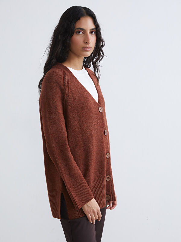 LCW Modest V Yaka Kadın Triko Hırka