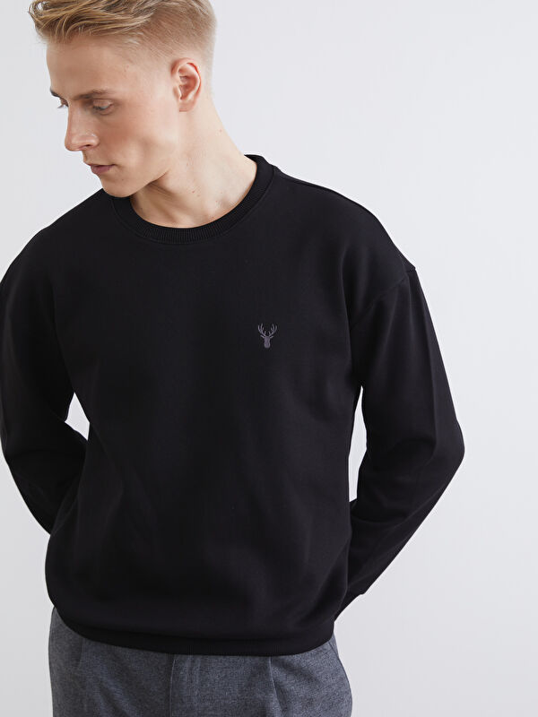 LCW Vision Bisiklet Yaka Erkek Kalın Sweatshirt