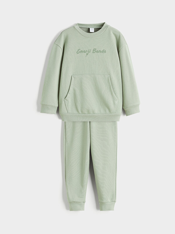 LCW Kids Baskılı Erkek Çocuk Sweatshirt ve Eşofman Altı
